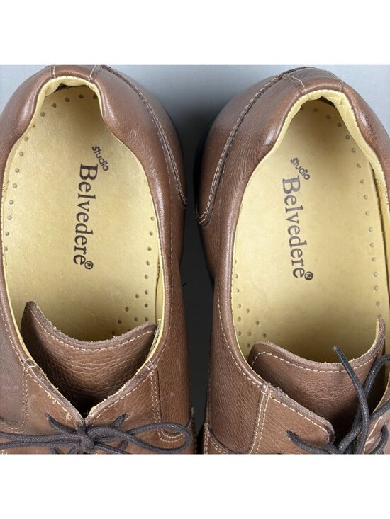 Belvedere Studio Bay Bridge Leather Oxford Dress Shoes Mens 14 Brown Lace Up main image 6
